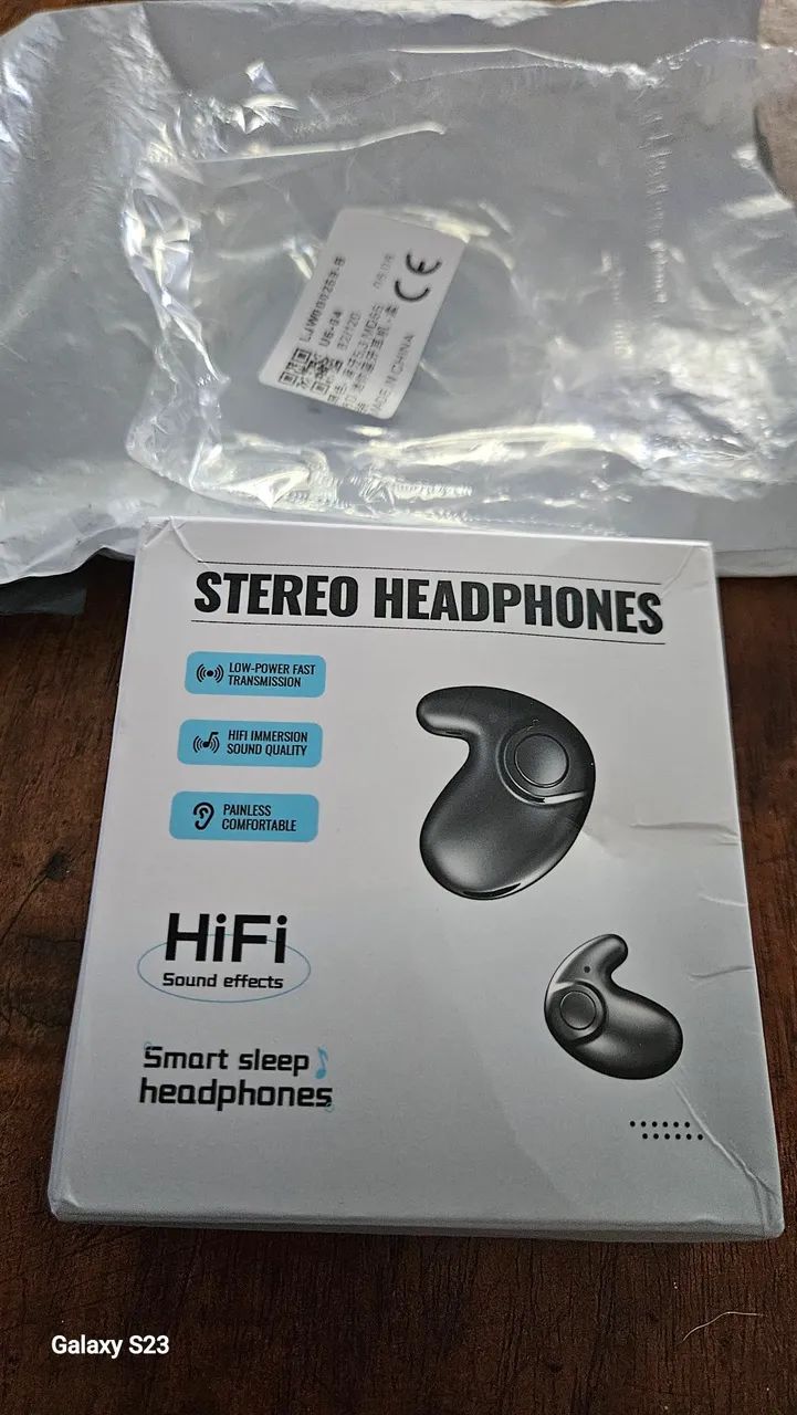 Fone e tampão Bluetooth novo