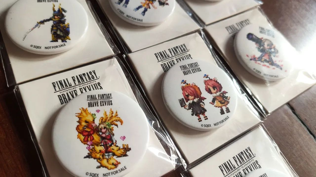 Kit de mini bottons Final Fantasy Brave Exvius - Exclusivo Japão  - Foto 2