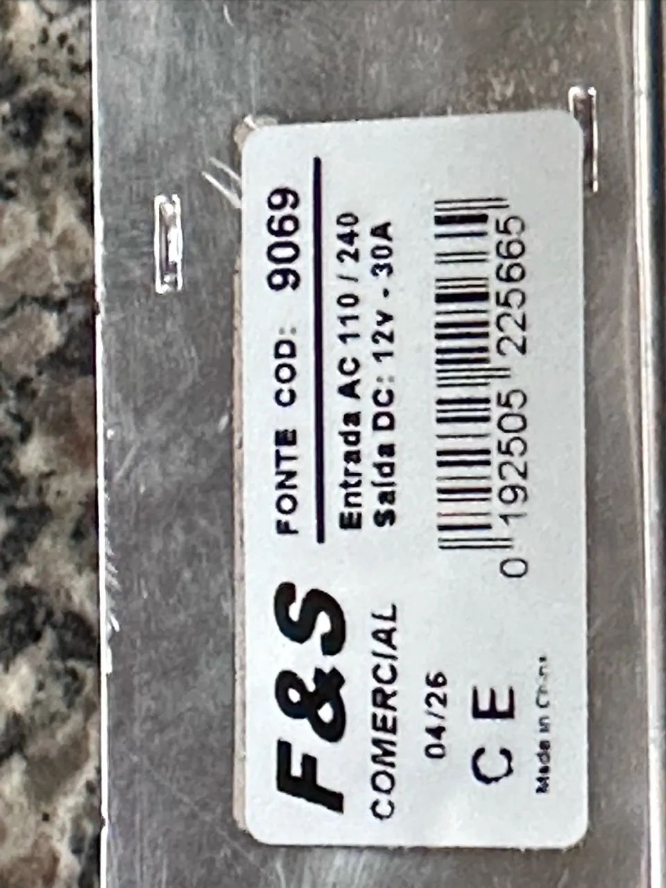 Fonte de 12V 30 A