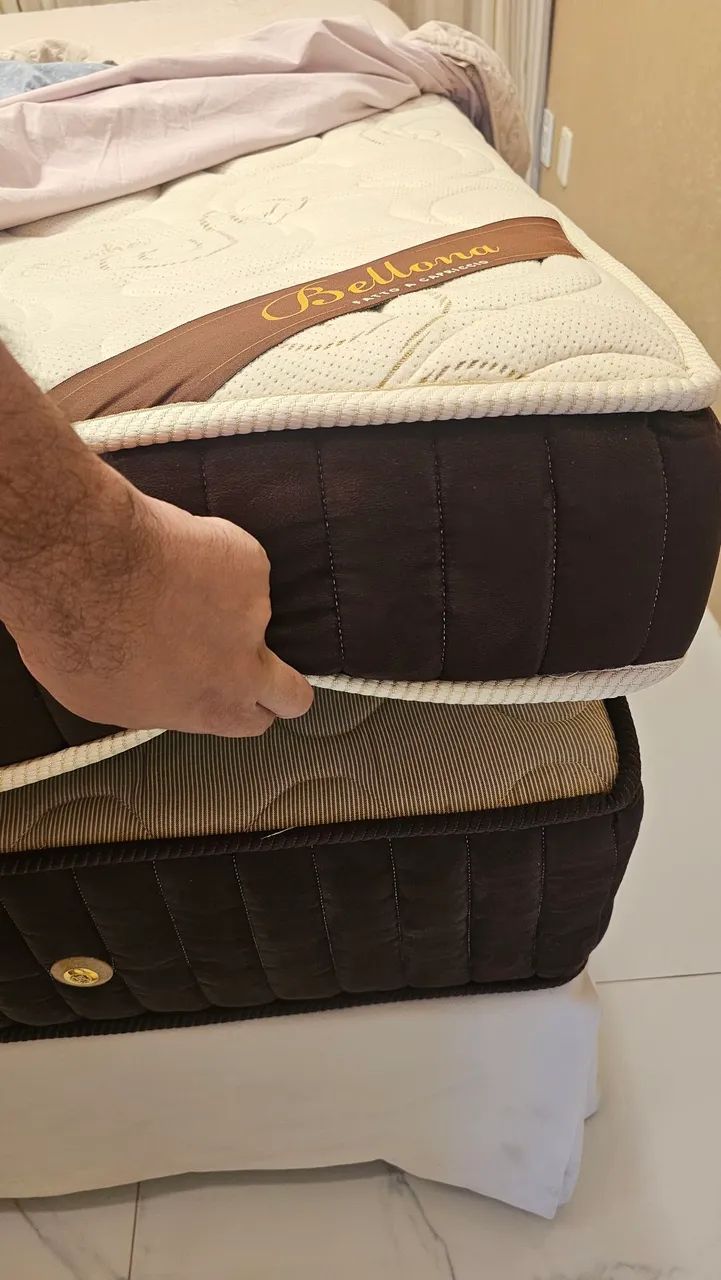 Cama King com Colchão Bellona Ortobom - Foto 5