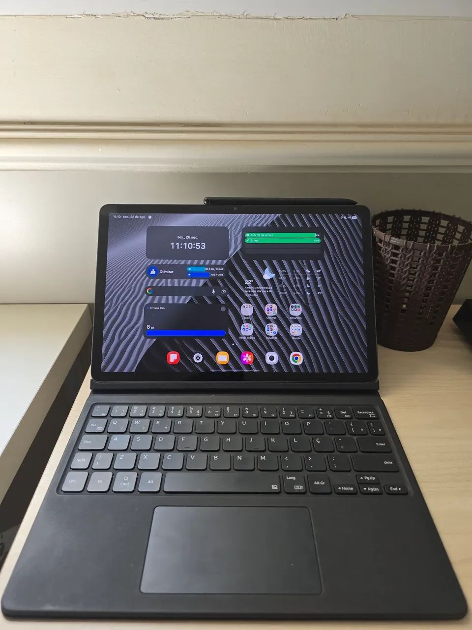 Tab S9 5G com capa teclado