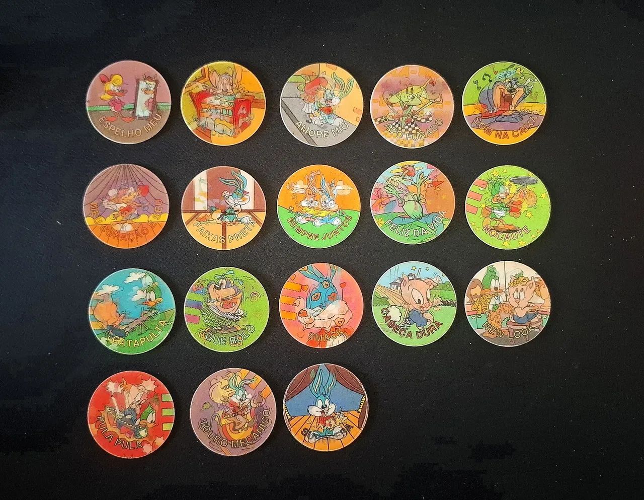 Tazos Tiny Toon e Looney Tunes Elma Chips Anos 90/2000