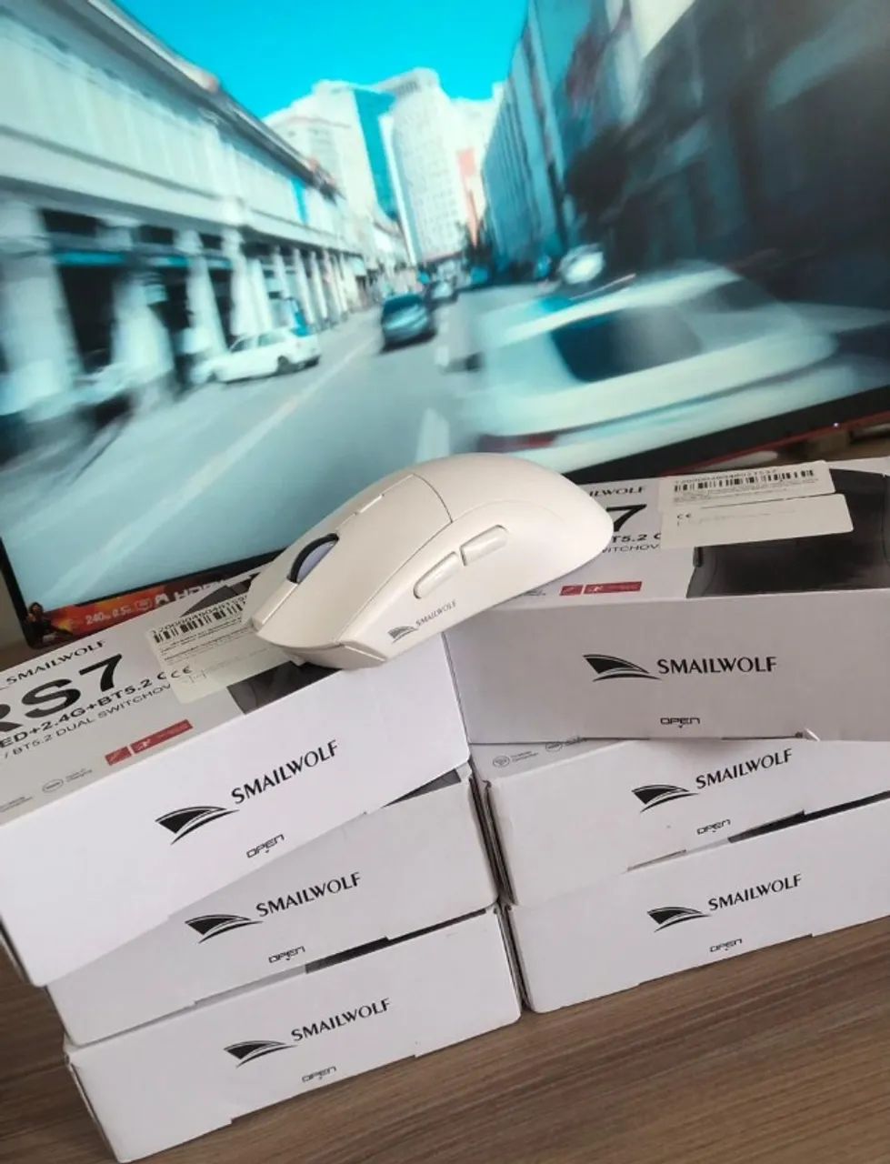 Mouse s/ fio recarregavel SMAILWOLF RS7 - CxB | NOVO