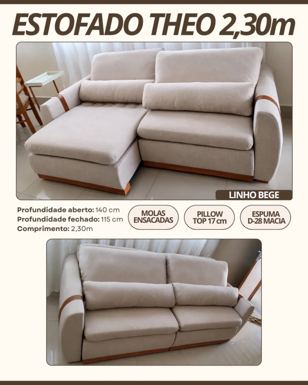 Sofá cama 2,30 mt - Foto 2