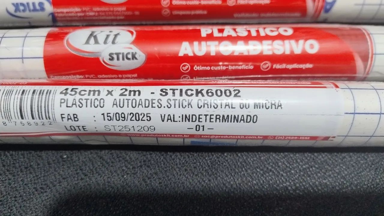 Plástico Autoadesivo Transparente Kit stick 2m novo - Foto 2