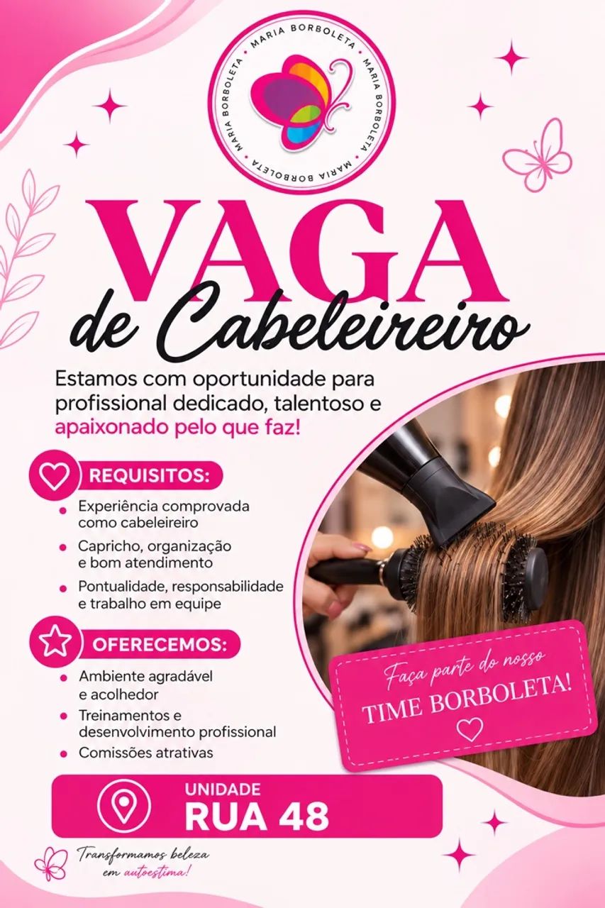 Vaga para cabeleireiro (a)