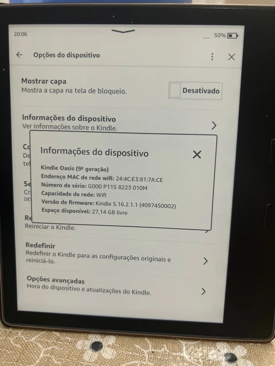 Kindle 9 geração oasis 32gb sem riscos dourado! - Tablets e E
