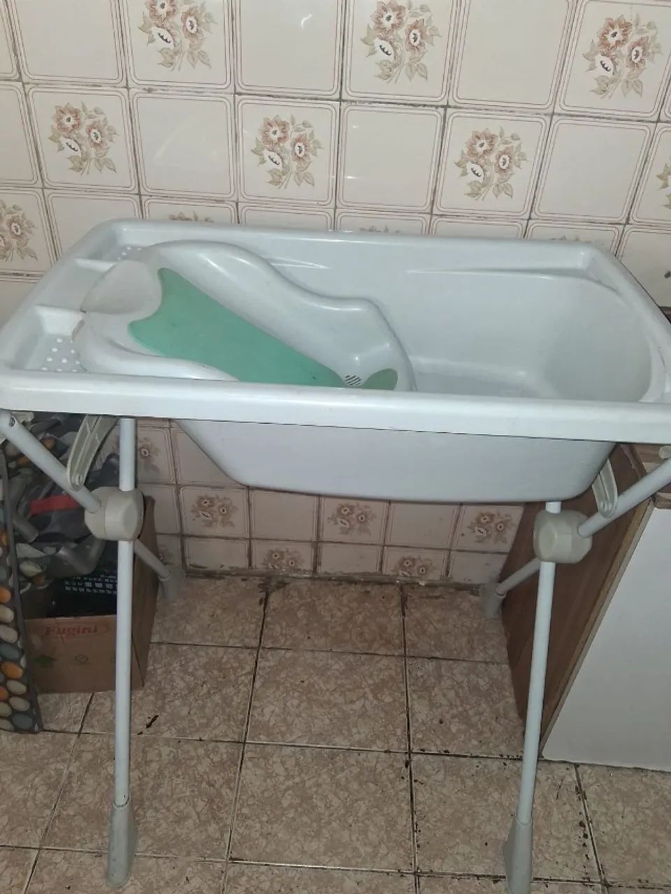Banheira de bebê com acento e suporte - Foto 2