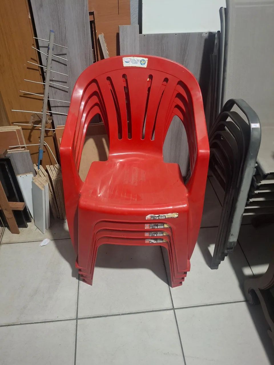 4 Cadeira De Plástico 