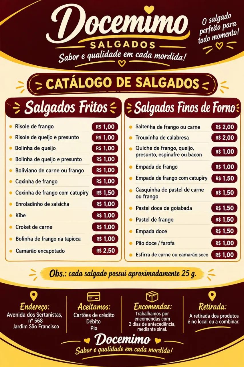 Salgados para festas 