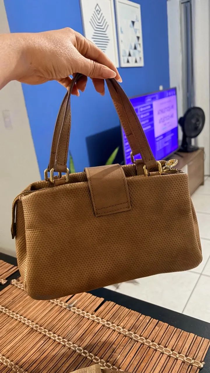 Linda Bolsa em couro Luz da lua  - Foto 3