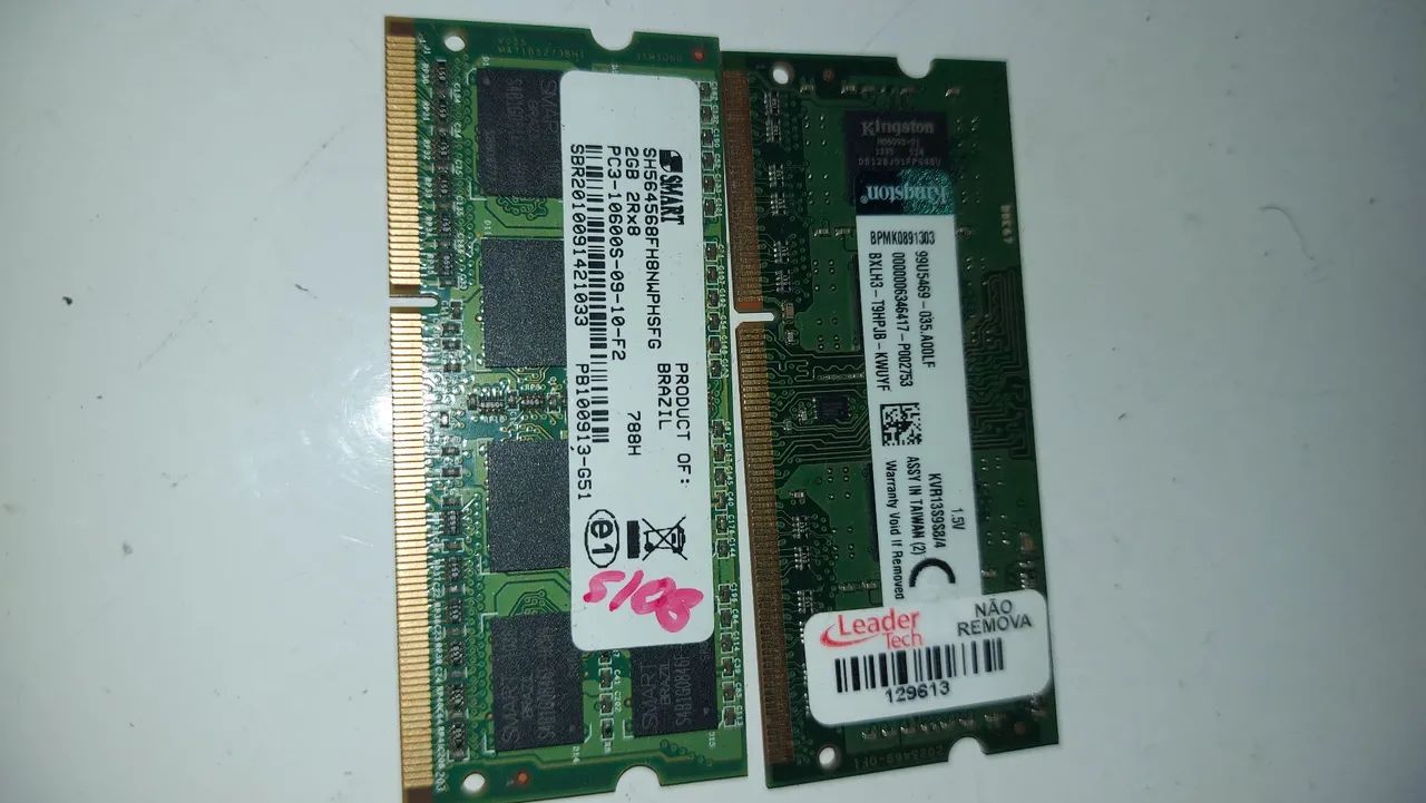 2 Memoria ddr3 para notebook 