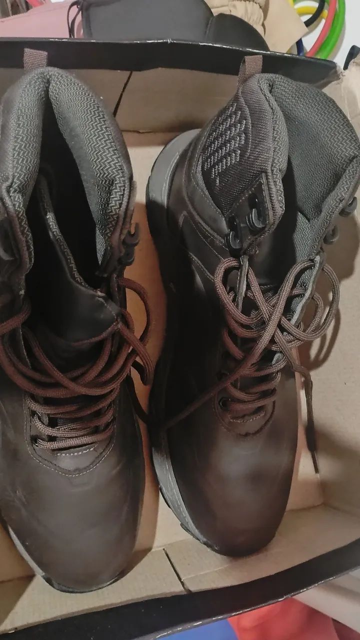 Bota TREKKING Thor Bootpillar Tamanho 46 café - couro Legítimo - Foto 2