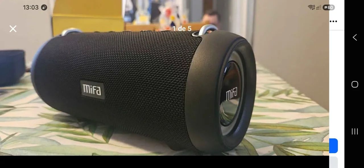 Caixa de Som Portátil Bluetooth 60w Mifa A90 estado nova