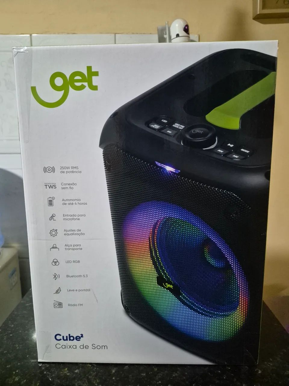 Caixa de Som Bluetooth TWS GET, Cube 2 - Foto 2