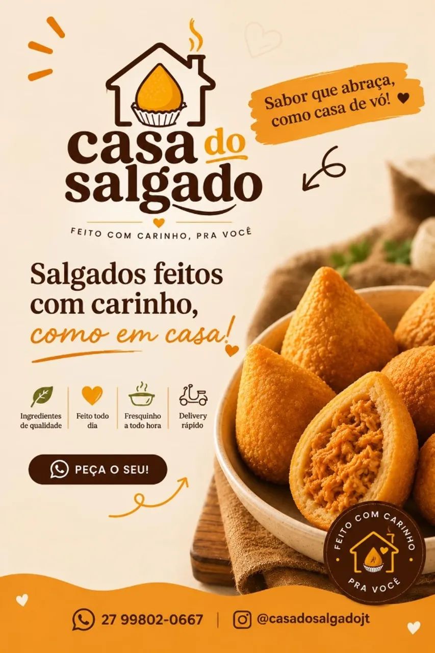 Salgados Fritos e Congelados a Preços Promocionais Casa do Salgado