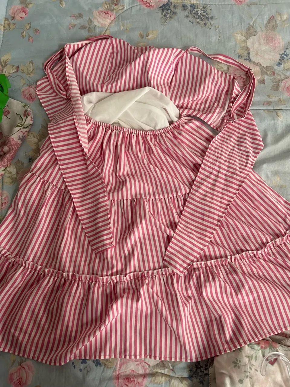Vestido rosa com branco  - Foto 2