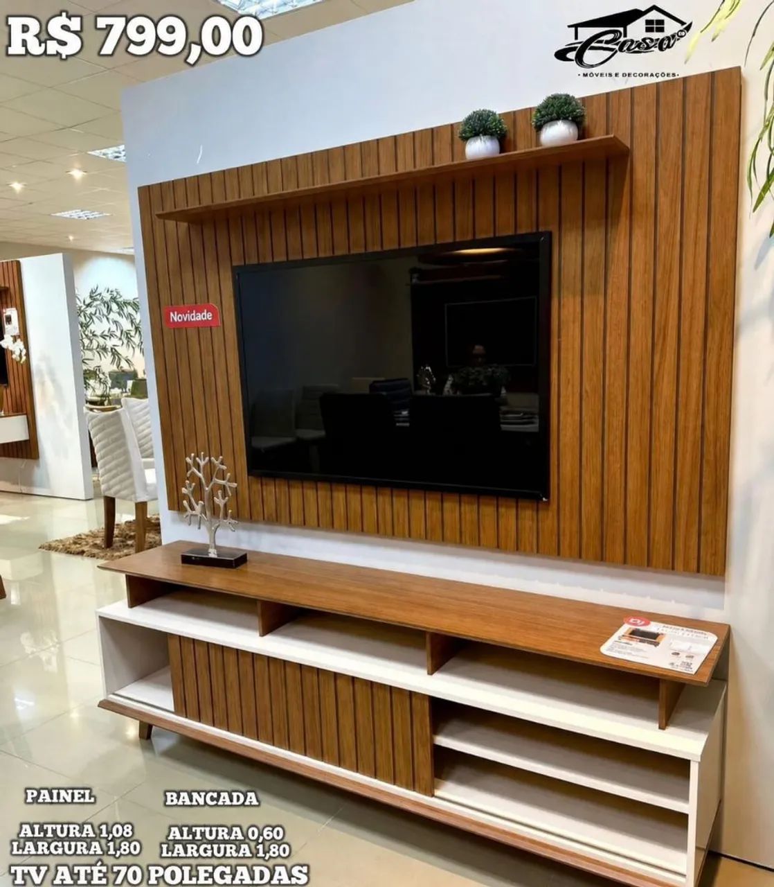 Painel com rack