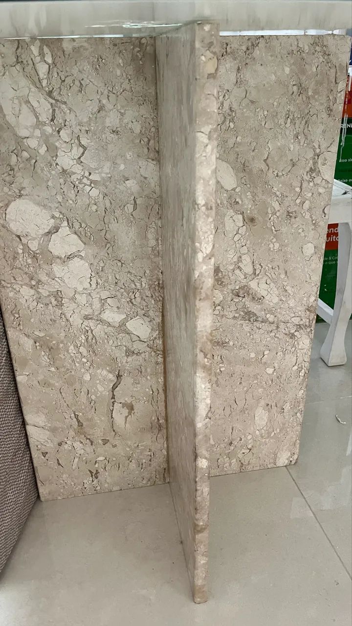 Mesa de vidro com os pés de mármore - Foto 5
