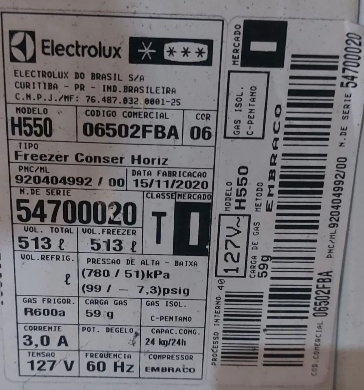 Freezer Electrolux H550 - Foto 2