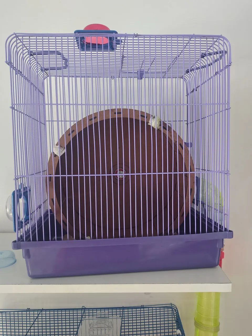 HAMSTER E DUAS GAIOLAS COM TUBOS E UMA RODA - Foto 3