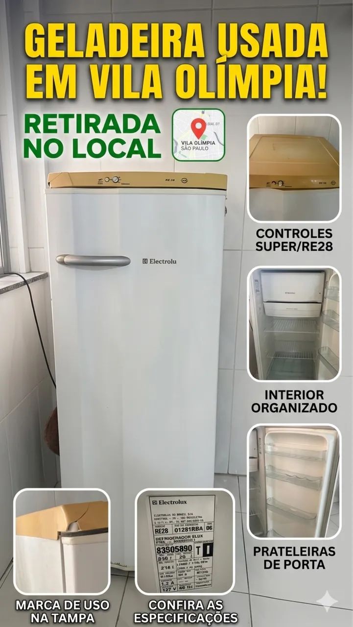 Geladeira Electrolux Compacta 240L - Ótimo Estado!