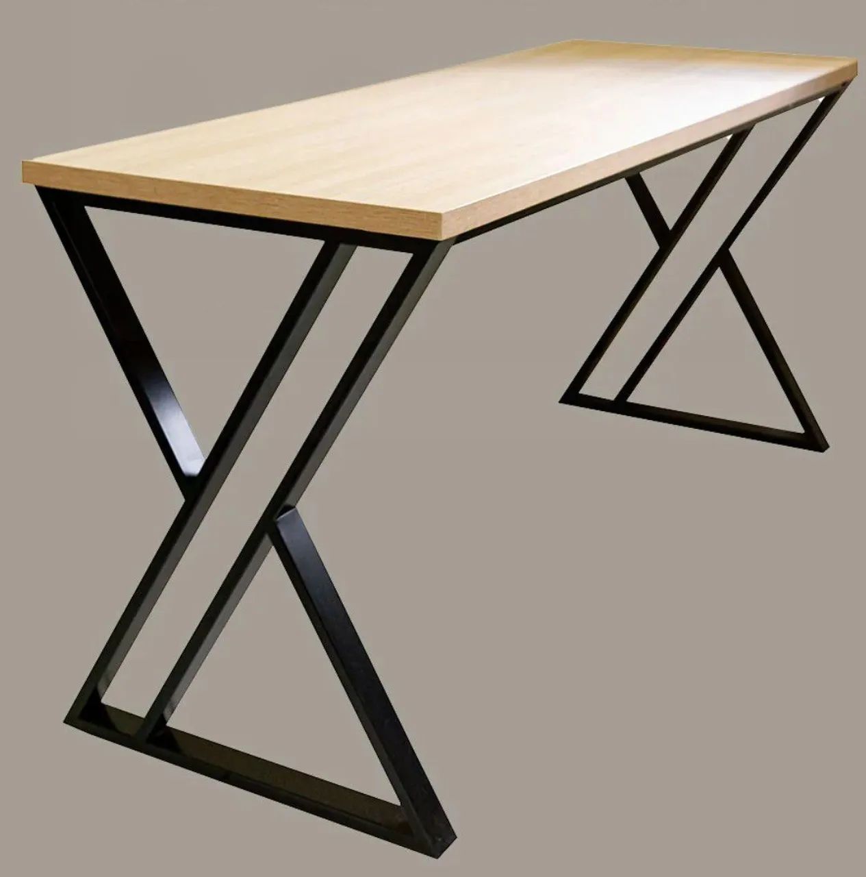 MESA DE JANTAR/COZINHA EM AÇO E MADEIRA  - Foto 2