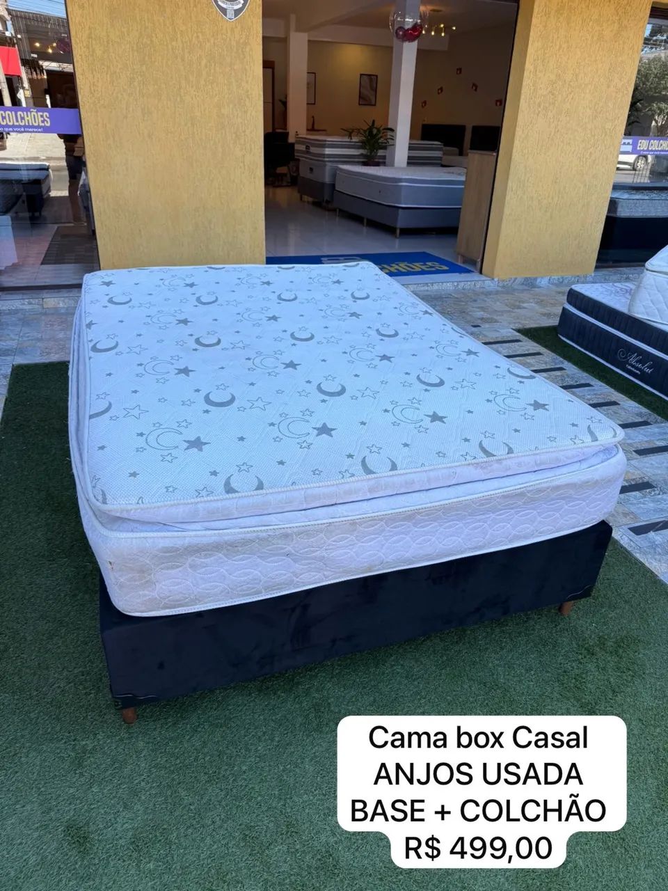 Cama de Casal USADA BASE + COLCHÃO - entrego!  - Foto 3