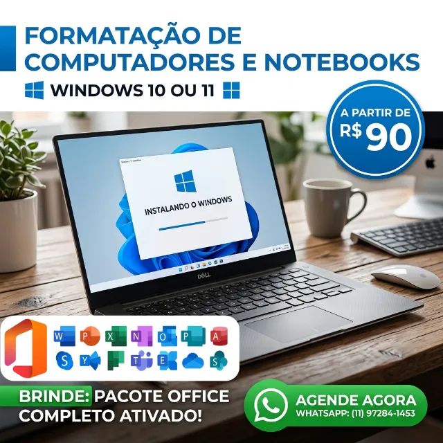 Formatação de Computador e Notebook - Windows 7, 10 ou 11