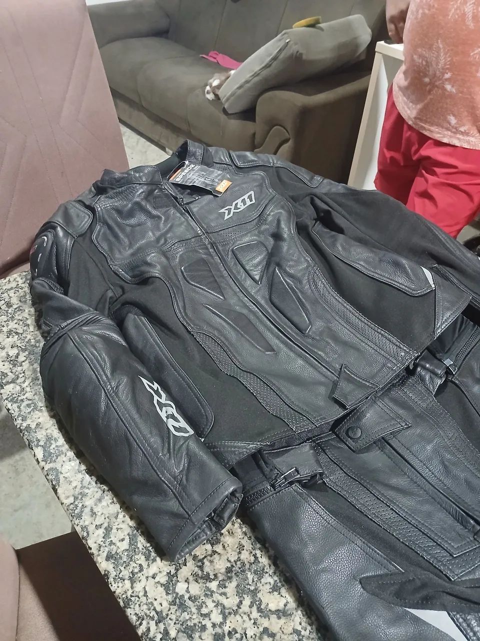 Roupa de couro de motociclista - Foto 4