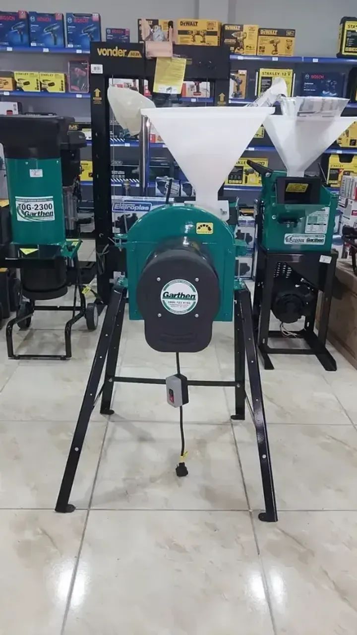 Forrageira Triturador Elétrica de 1.5hp mono C/ Peneiras Garthen (Nova) - Foto 5