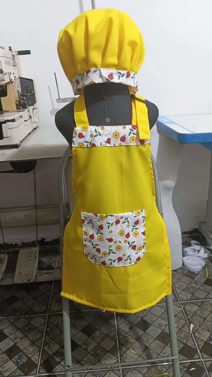 Kit avental e touca infantil  - Foto 5