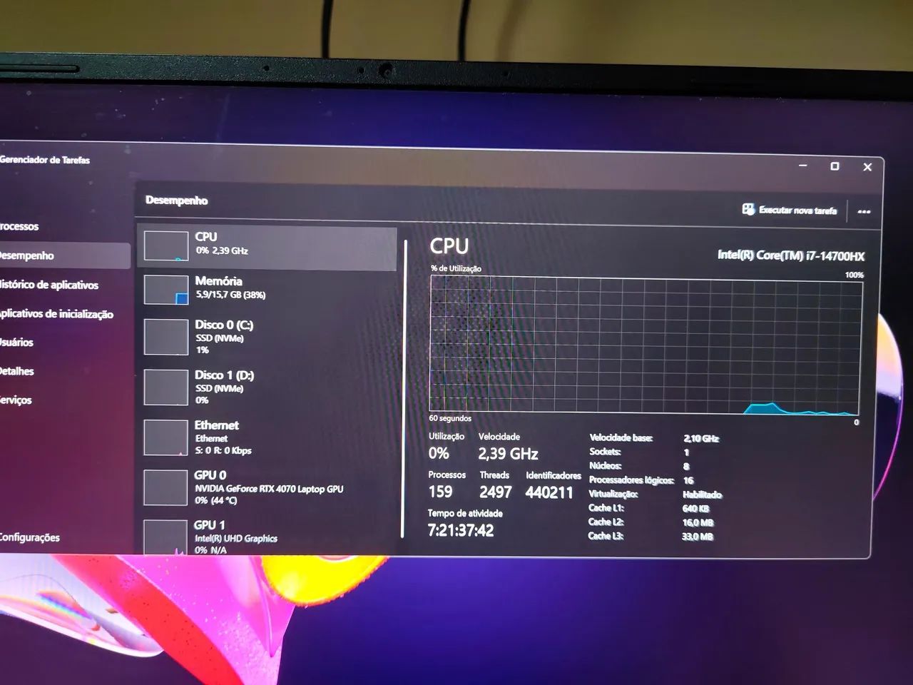 Notebook Predator Helios Neo 16 rtx 4070 i7-14th - Foto 2