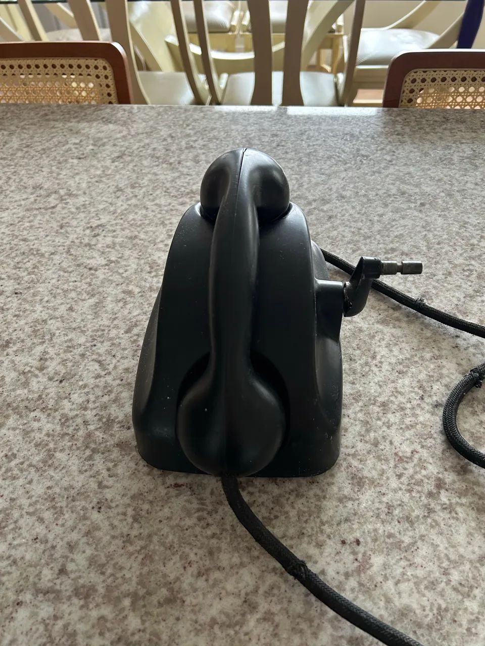 Telefone retro vintage com manivela