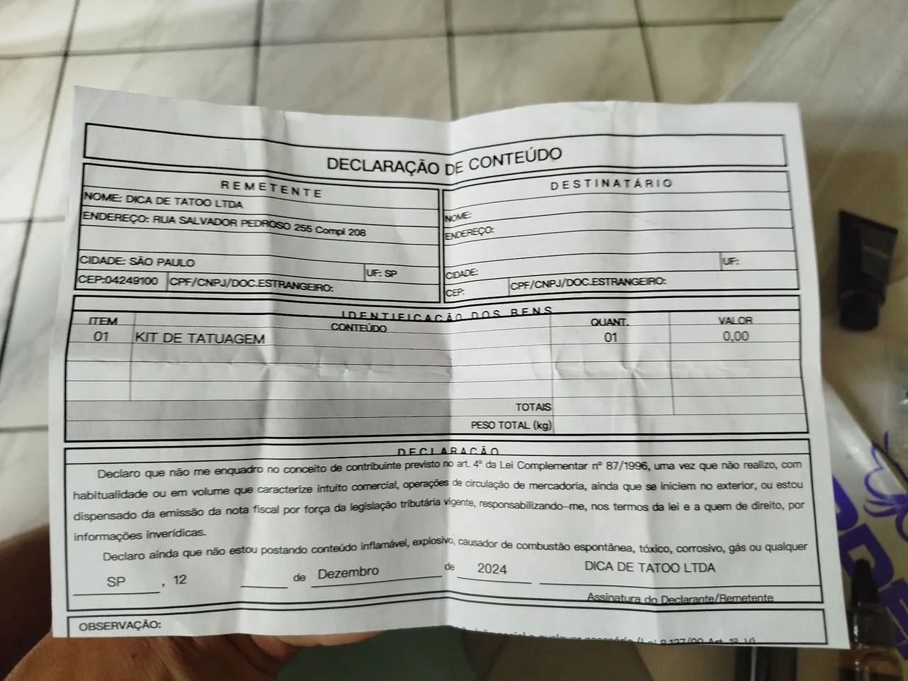 Kit de tatuagem  - Foto 3