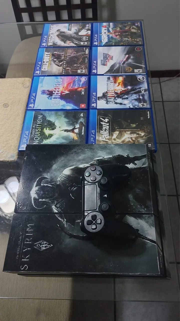 Ps4 desbloqueavel com controle e jogos  - Foto 2