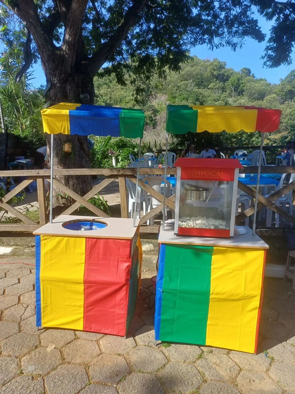Pula pula algodao doce e pipoca 