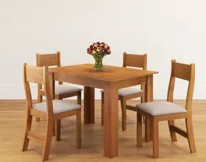 Mesa de Jantar Palace com Cadeiras Brisa Bronze
