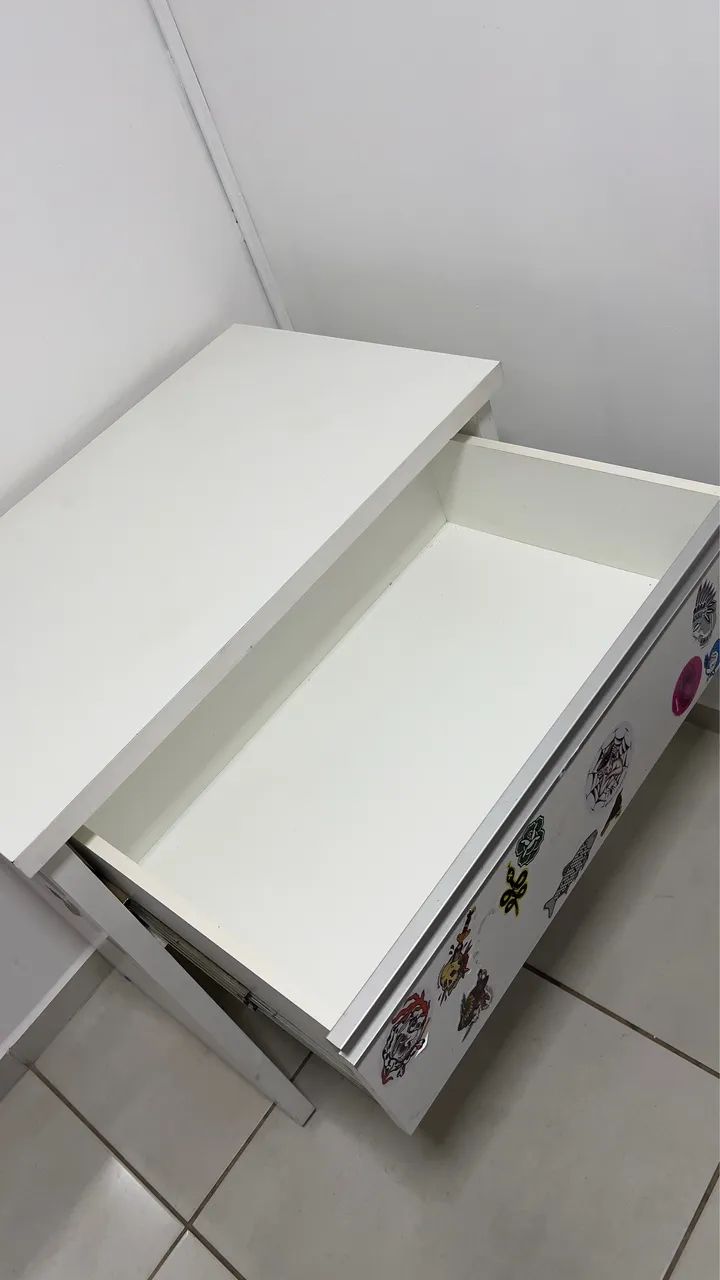 Mesinha Penteadeira Cômoda branca de MDF  - Foto 2