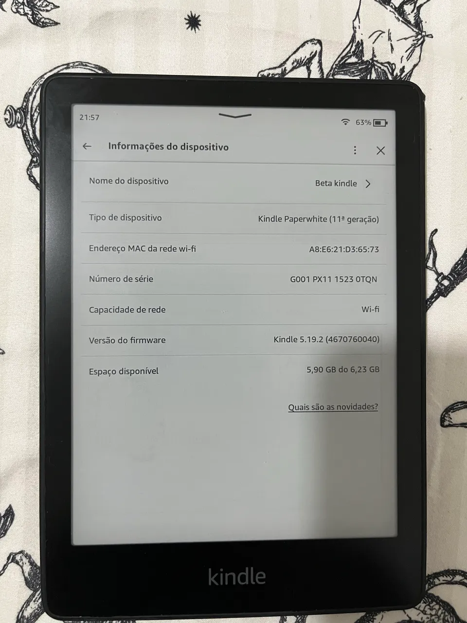 Kindle Paperwhite 11° Geração 16GB - Tablets e E-Readers - Jardim