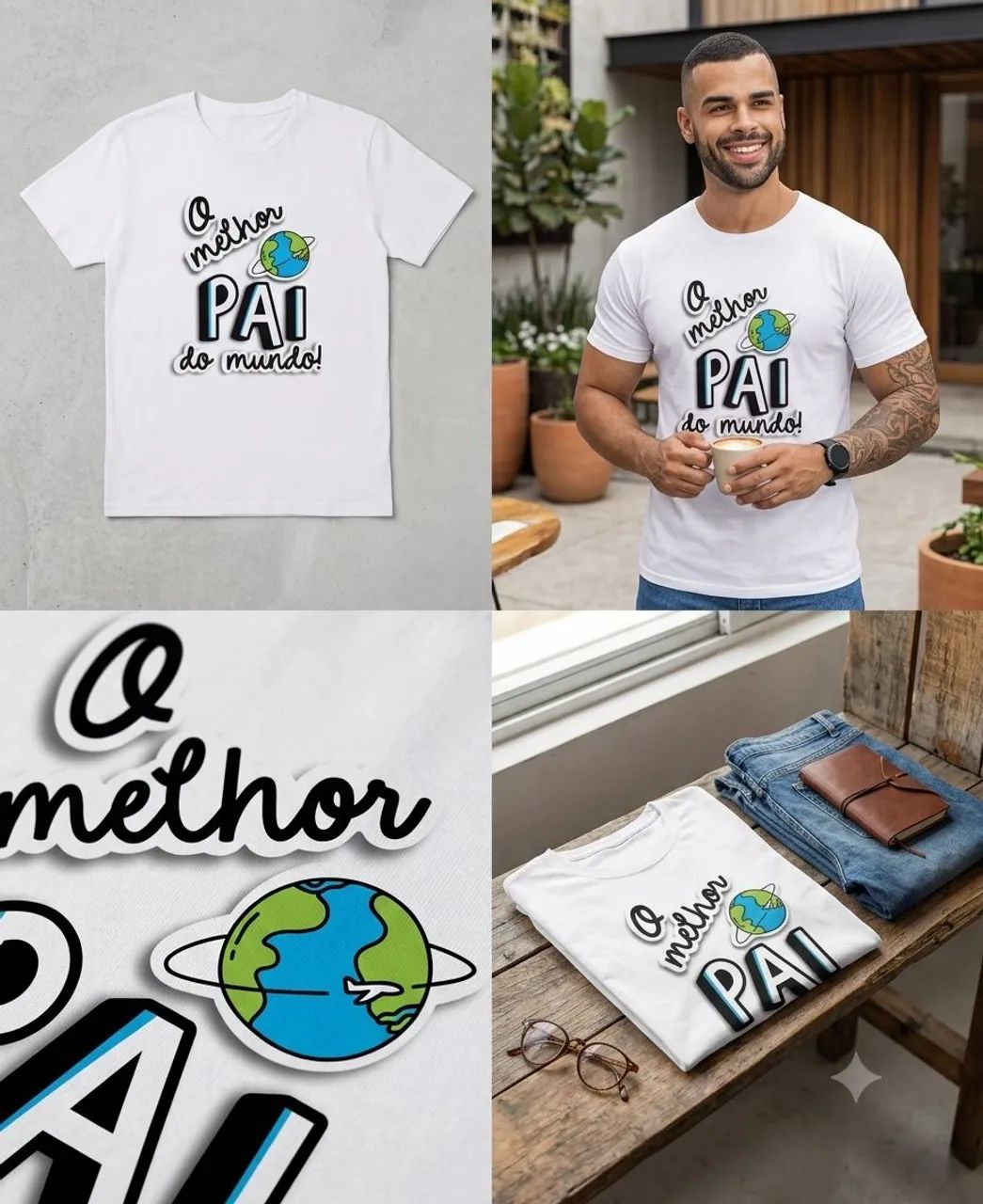 Camiseta Melhor Pai do mundo - Foto 3