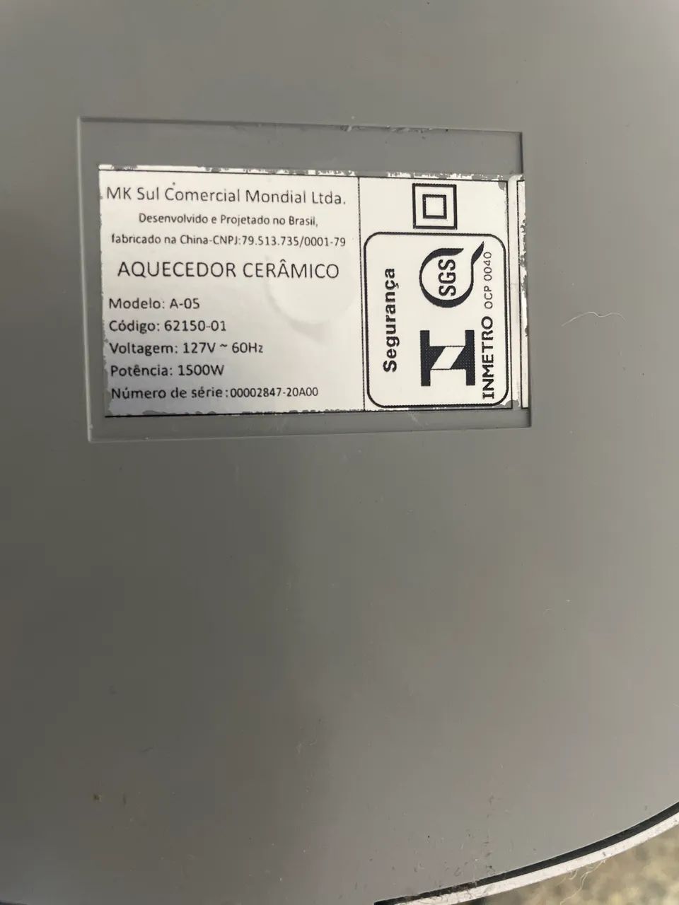 Aquecedor Mondial Termo Ceramic A-05, bem conservado e funcionando perfeitamente.