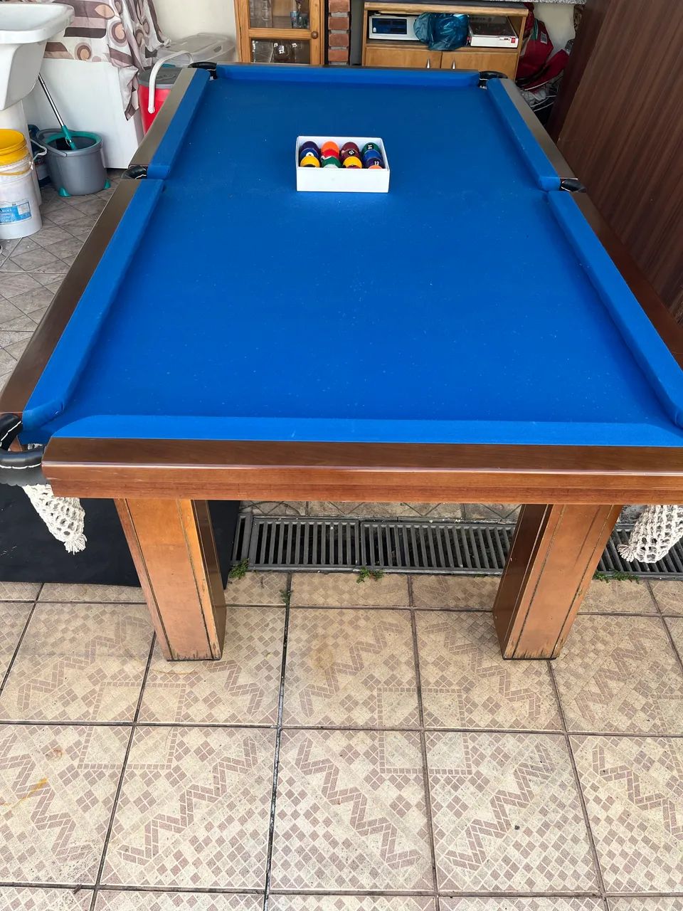 Mesa jantar e sinuca Black Ball azul  - Foto 5