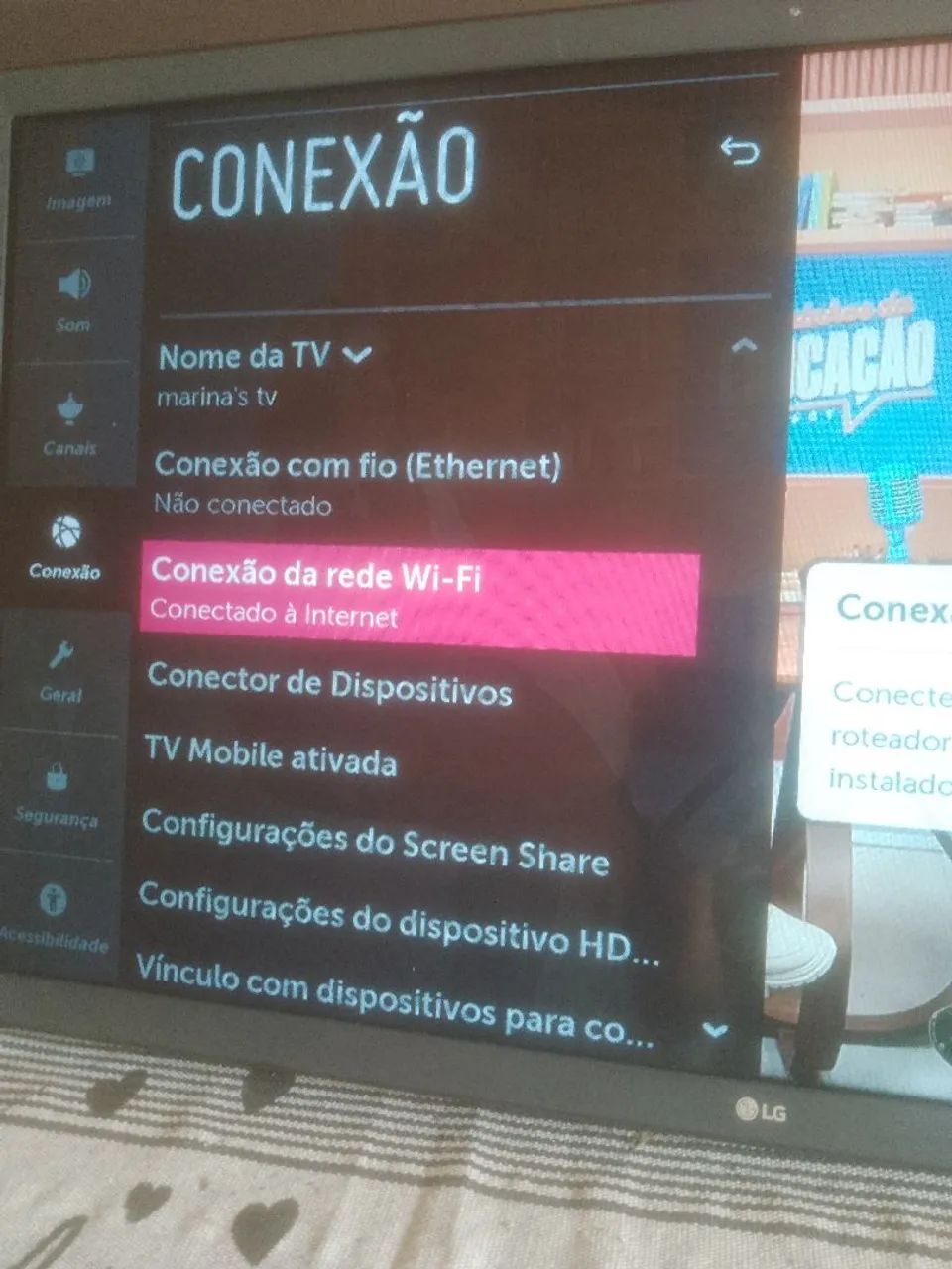 Smartv LG 32 polegadas foncionando perfeitamente  - Foto 3
