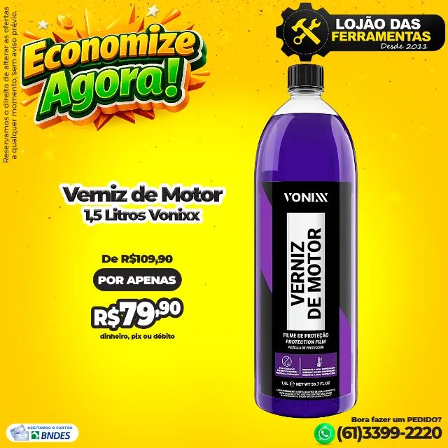 Verniz de Motor 1,5 Litros Vonixx