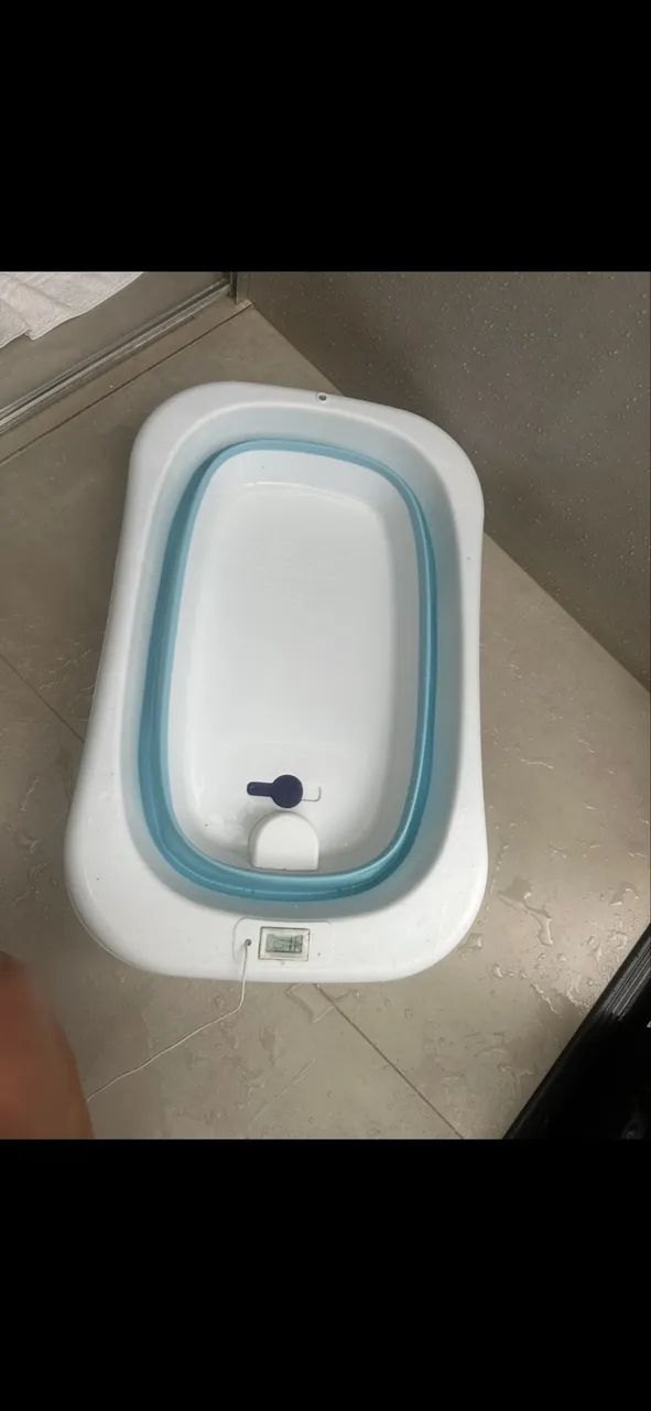 Banheira bebê com rede auxiliar acolchoada - Foto 2