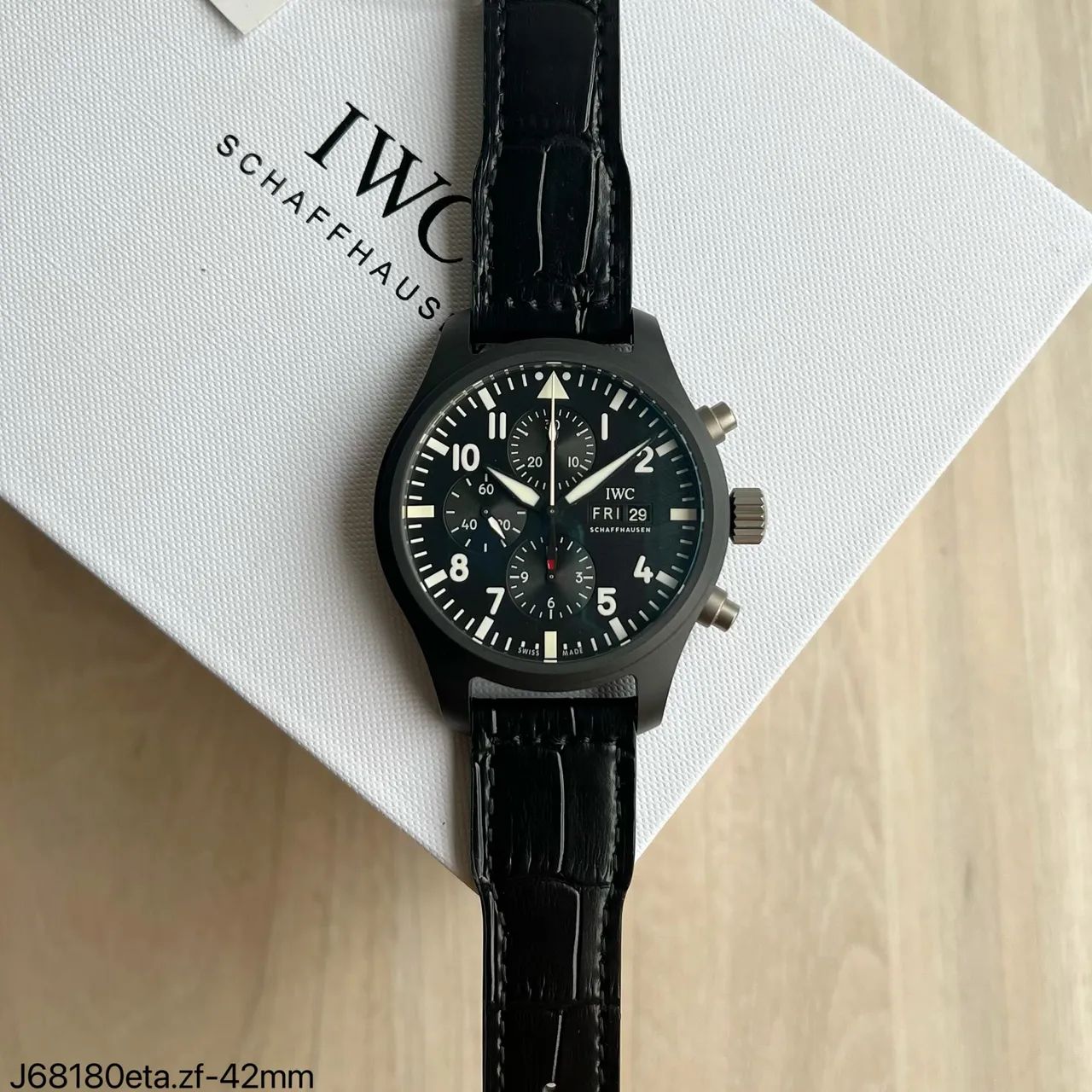 Relógio Iwc Pilot Crono Cerâmica Preto - ETA S/c