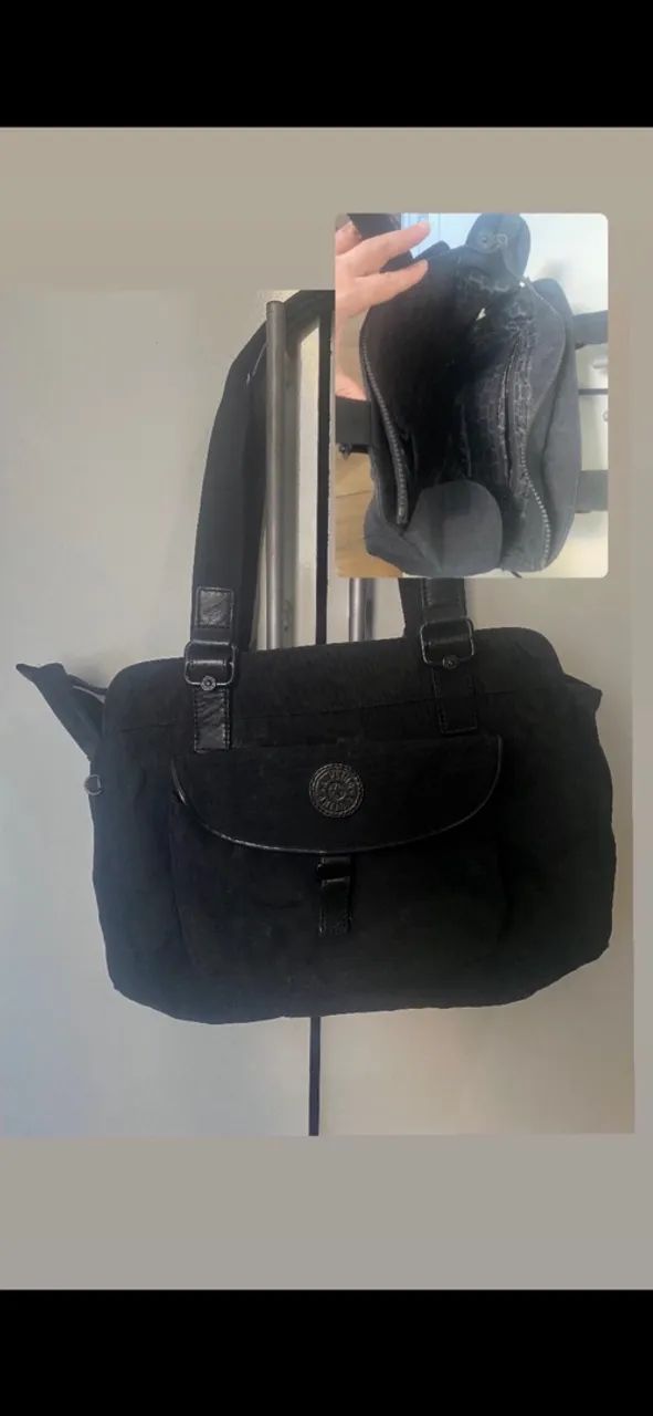 Bolsa Kipling preta original 