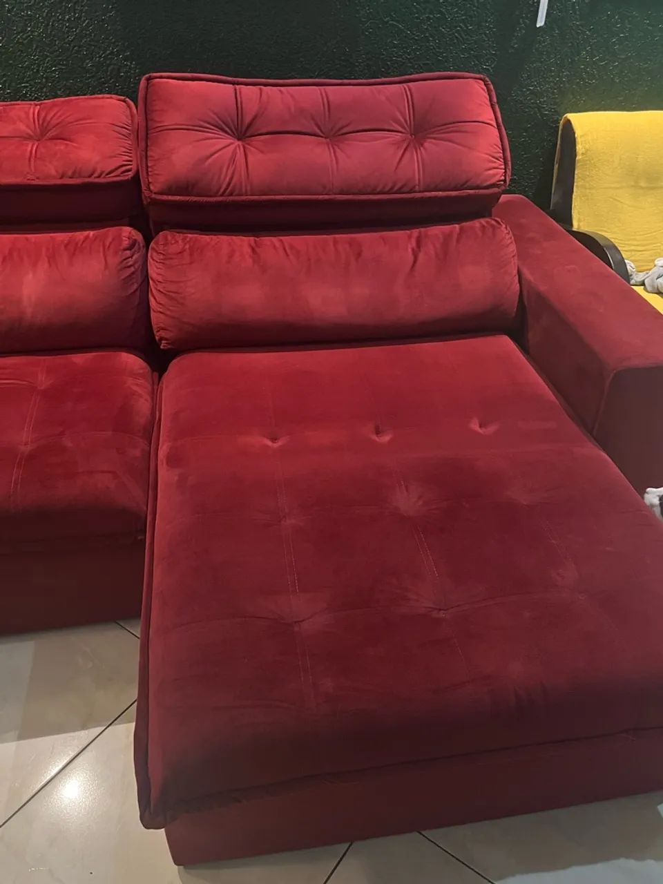 Sofá cama vinho 4 lugares  - Foto 3