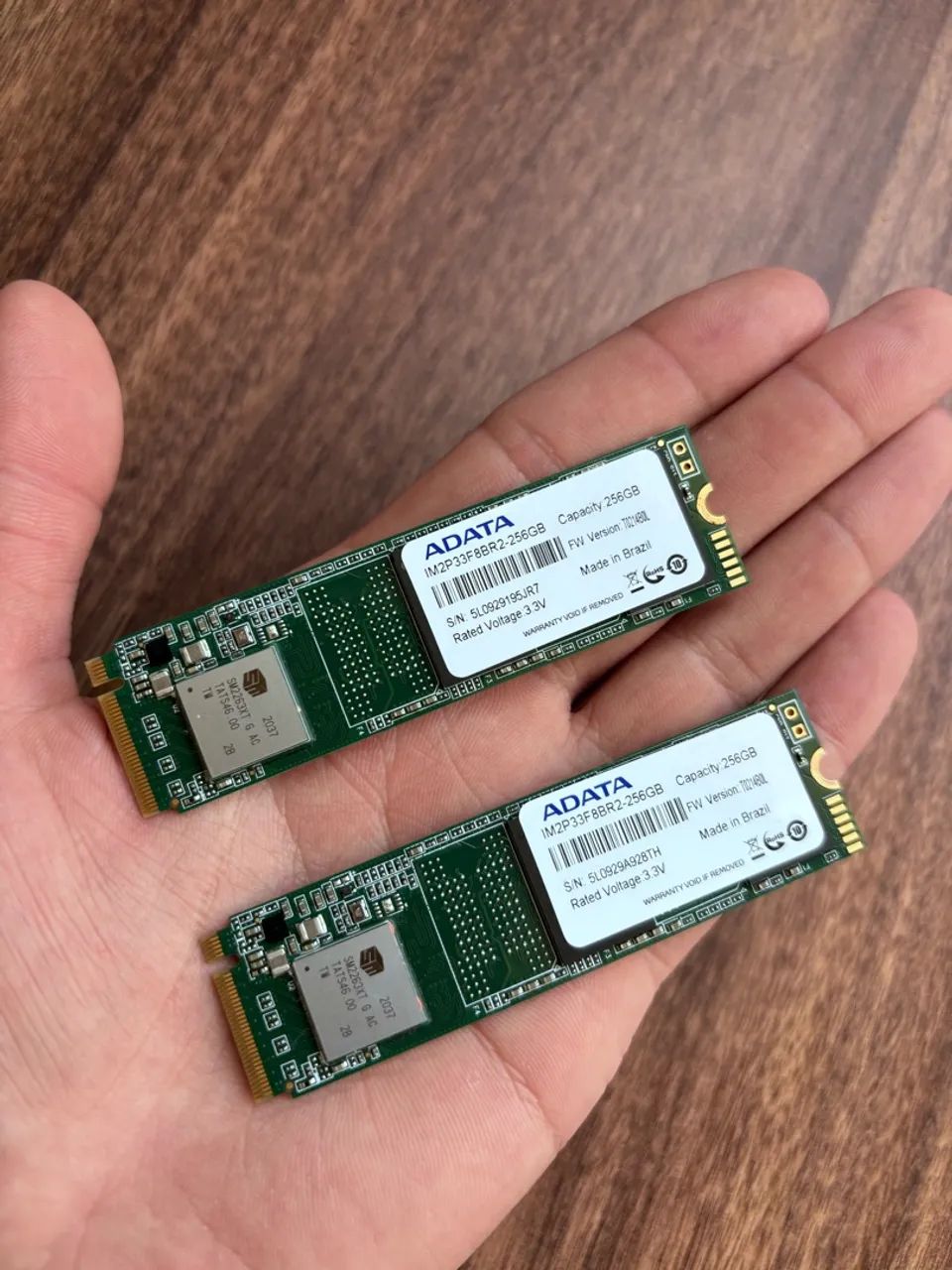 Dois NVME Adata 256GB